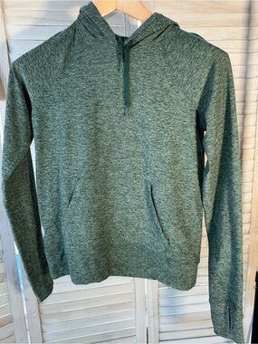 Outdoor Voices CloudKnit Hoodie Heather Green S EUC